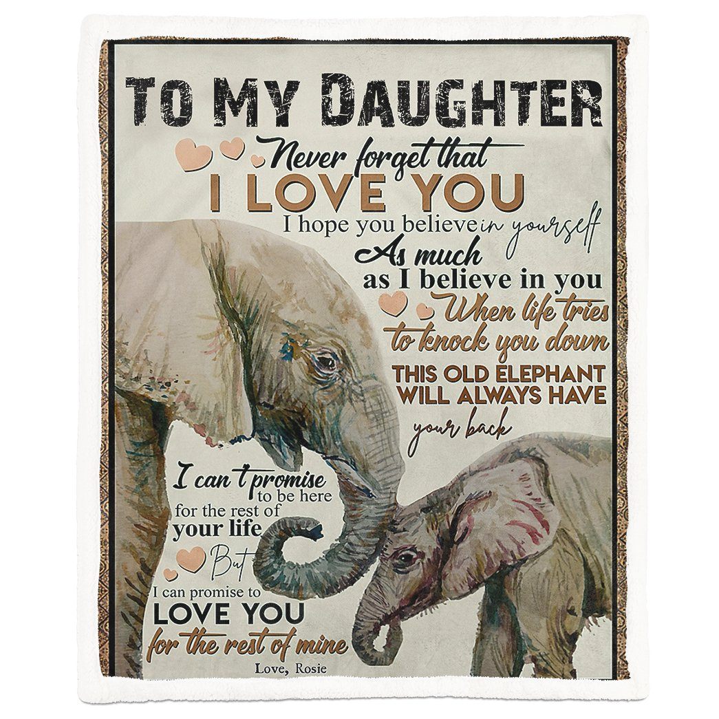elephant gear Gearhumans 3D To My Daughter Elephant Mom Mothers Day Gift Custom Name