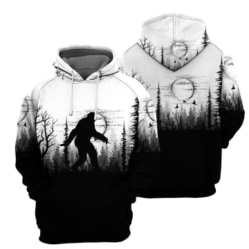 Gearhumans Bigfoot Black And White - 3D All Over Printed Shirt
