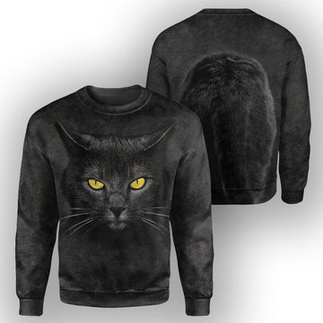 Gearhumans Black Cat - 3D All Over Printed Shirt