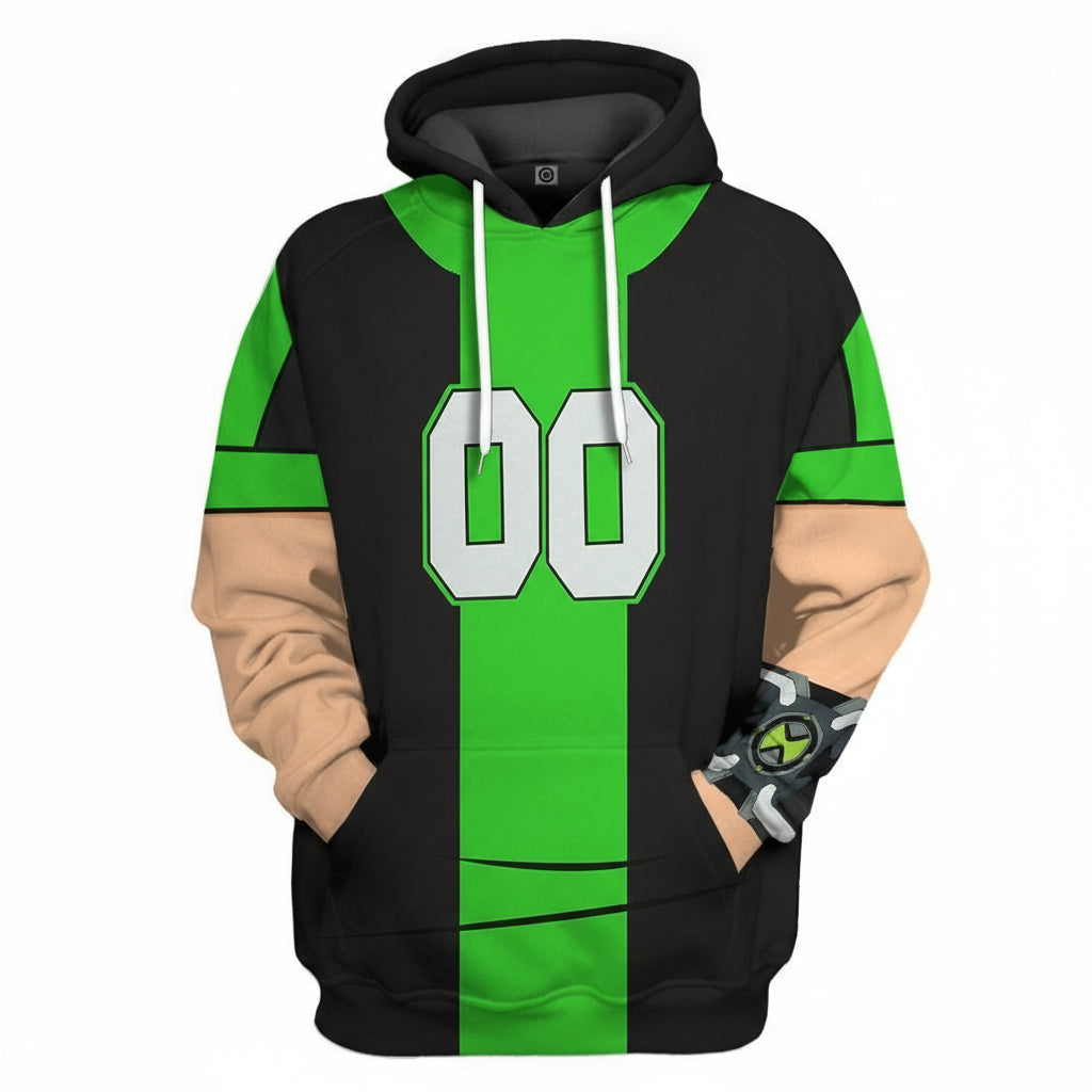 Gearhumans 3D Ben Ten Omniverse Outfit Custom Number Tshirt Hoodie Apparel