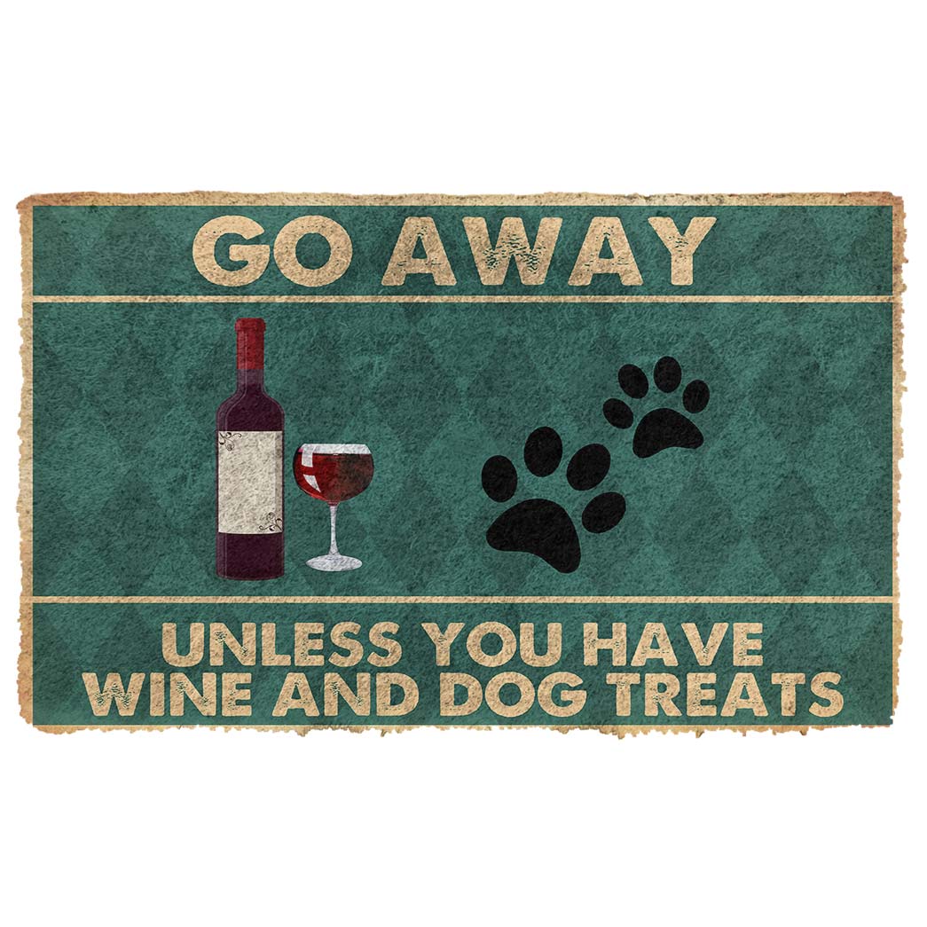 Wine and outlet dog treats doormat