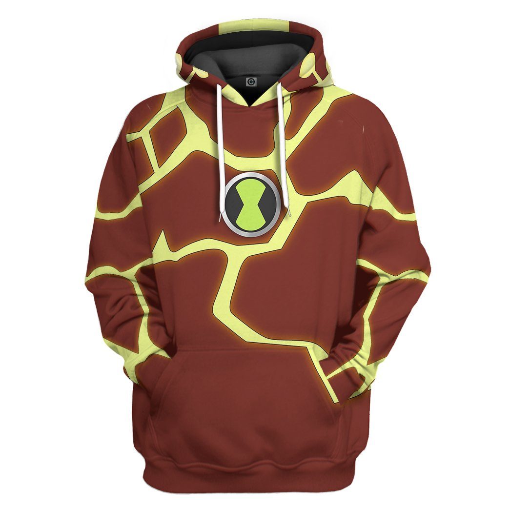 Gearhumans 3D Heatblast Ben Ten Tshirt Hoodie Apparel