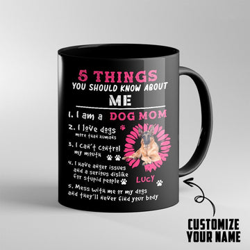 Gearhumans 3D I Am A Dog Mom German Shepherd Dog Custom Name Mug