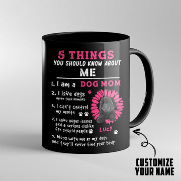 Gearhumans 3D I Am A Dog Mom Newfoundland Custom Name Mug