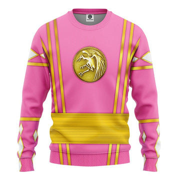 Gearhumans 3D Pink Ninja Mighty Morphin Power Rangers Custom Tshirt Hoodie Apparel