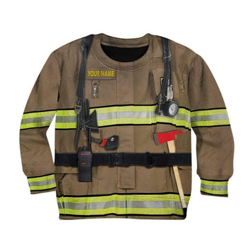 Gearhumans Kid Firefighter Custom Name T-Shirts Hoodies Apparel