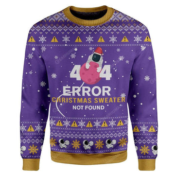 Gearhumans Ugly Christmas Astronaut Custom Sweater Apparel