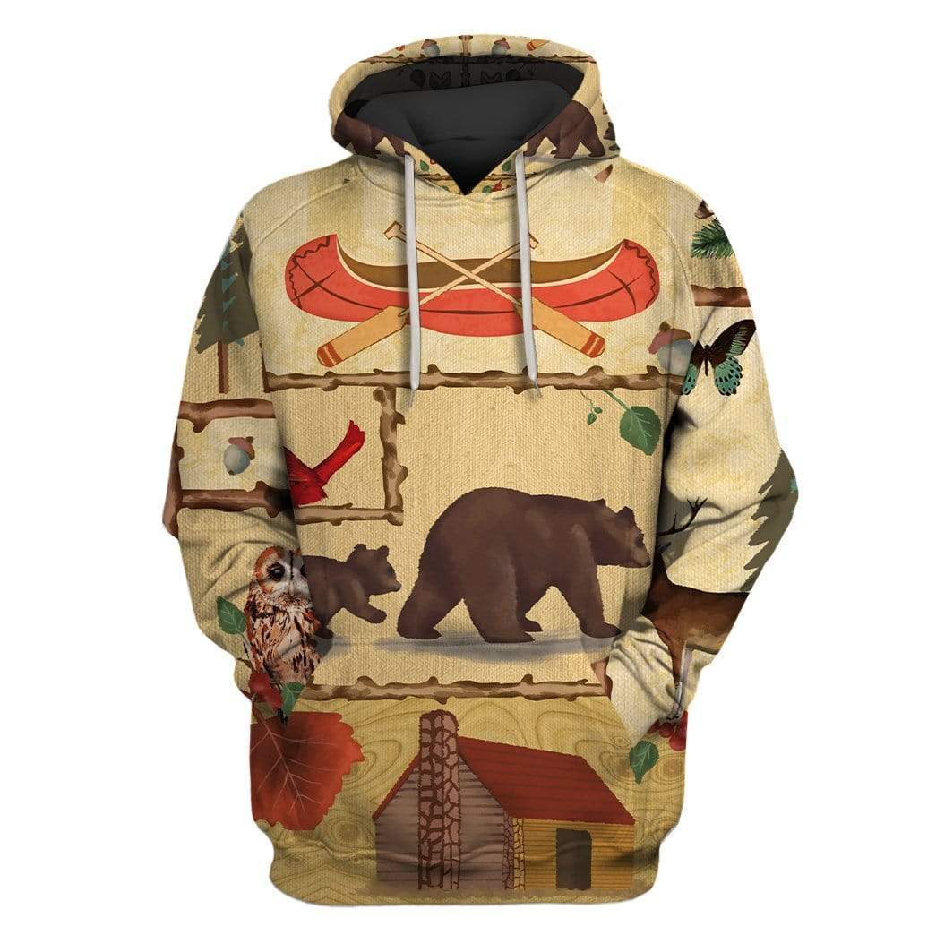 Bear camping online hoodie