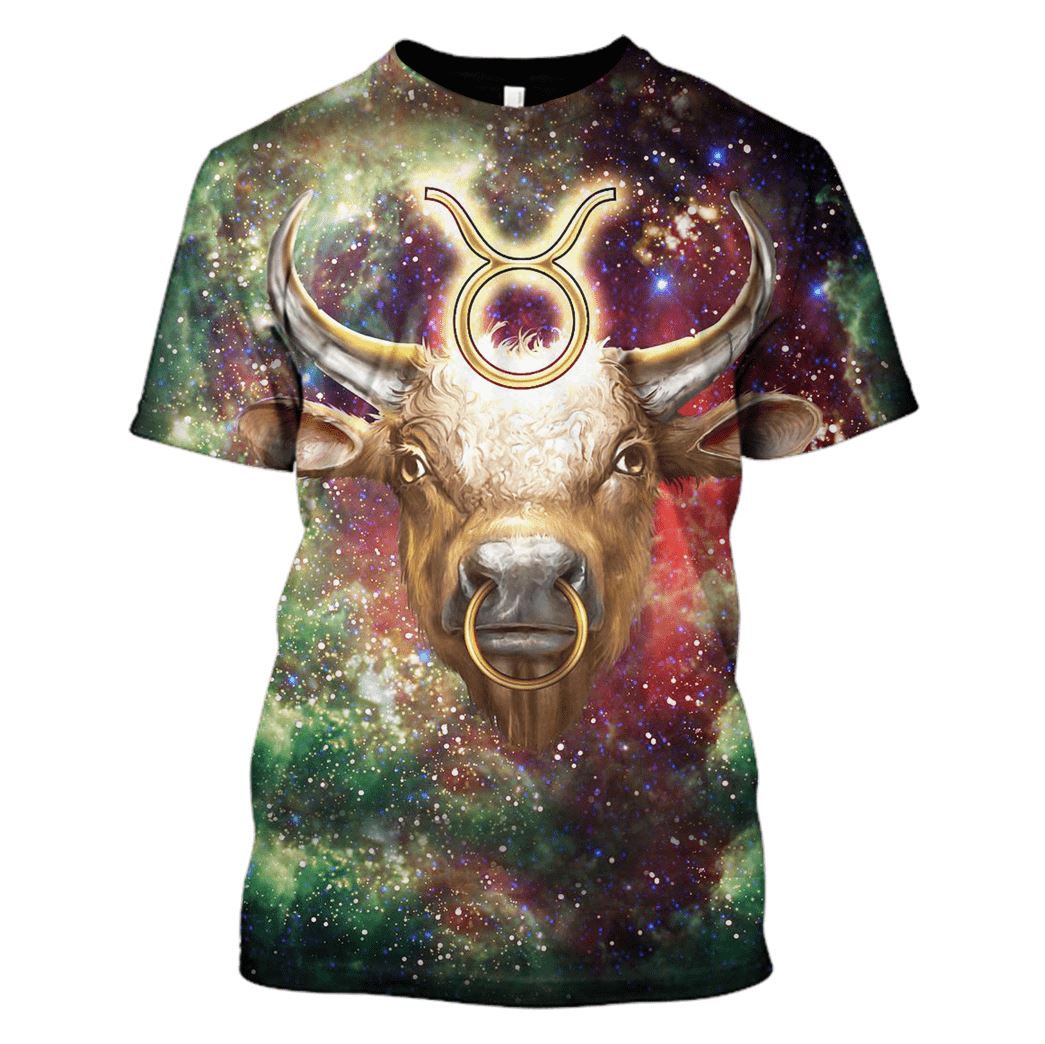 Gearhumans Zodiac Taurus Hoodies - T-Shirts Apparel, image size:1045x1044
