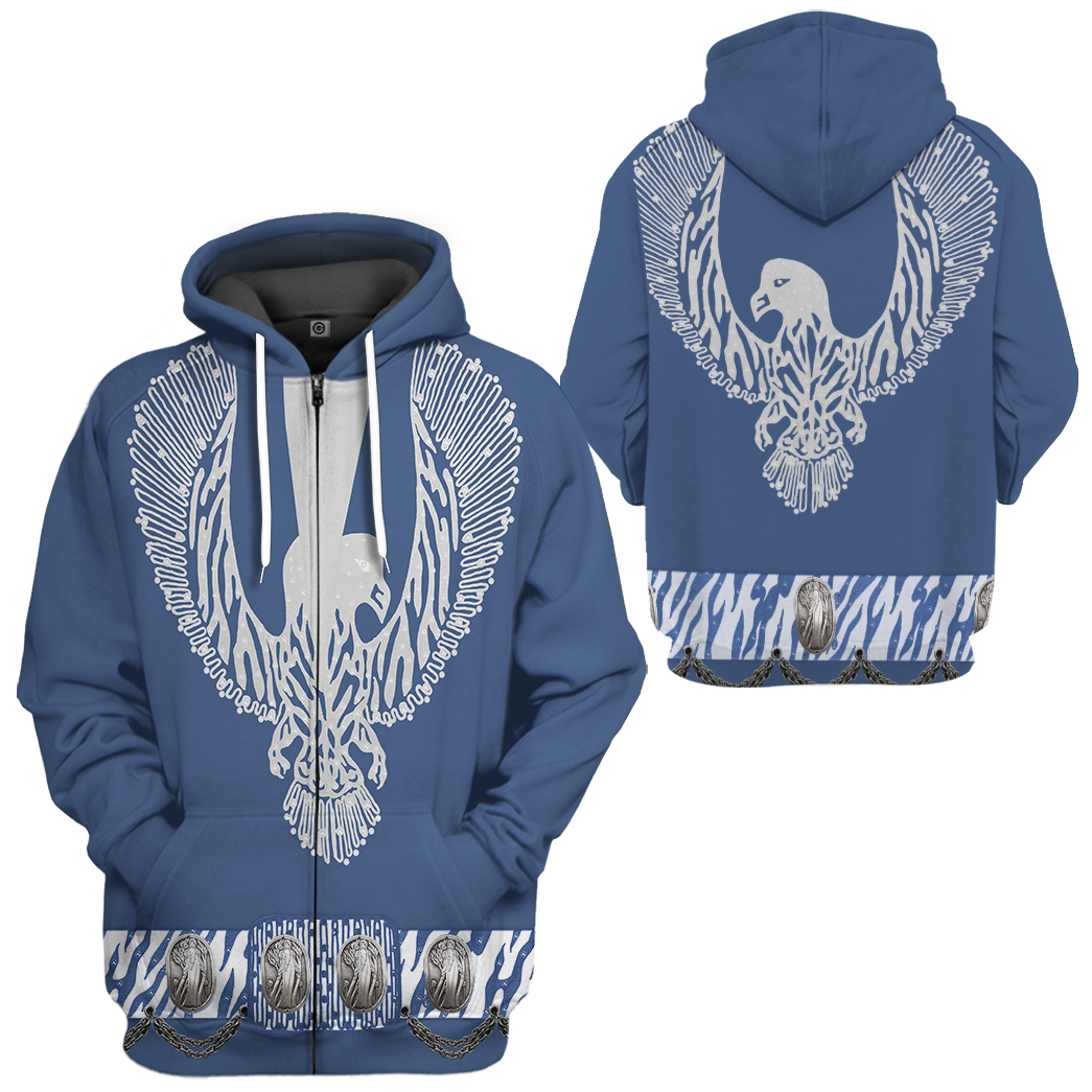 Gearhumans 3D ELV PRL Royal Blue Phoenix Custom Tshirt Hoodie Apparel