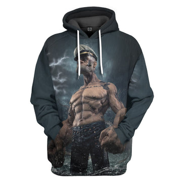 Gearhumans 3D Popeye Custom T-Shirts Hoodies Apparel