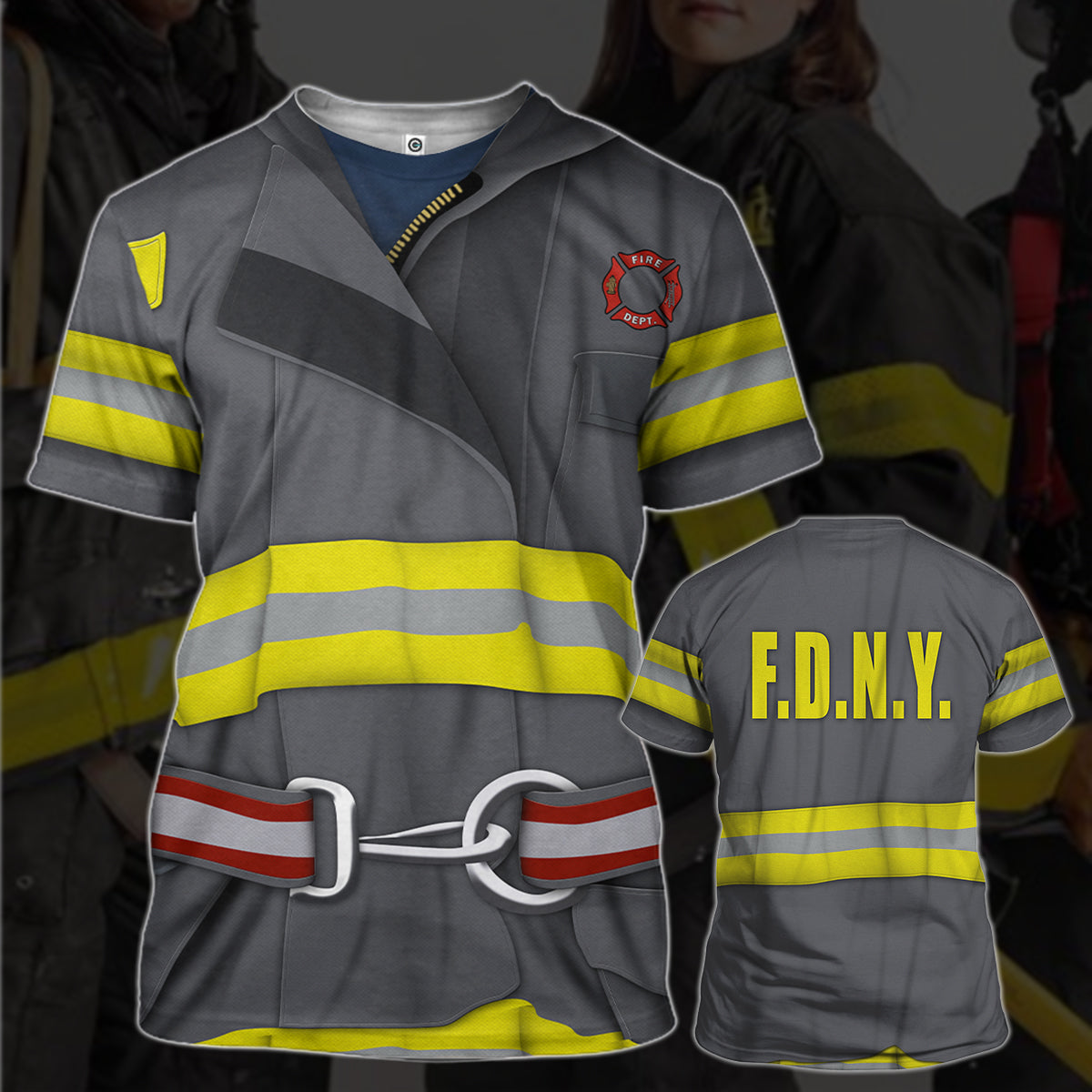 fdny gear Gearhumans Custom T-shirt