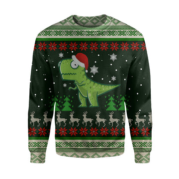 Gearhumans Dinosaur Christmas - 3D All Over Printed Shirt