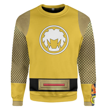 Gearhumans 3D The Yellow Wind Rangers Ninja Storm Custom Tshirt Hoodie Apparel