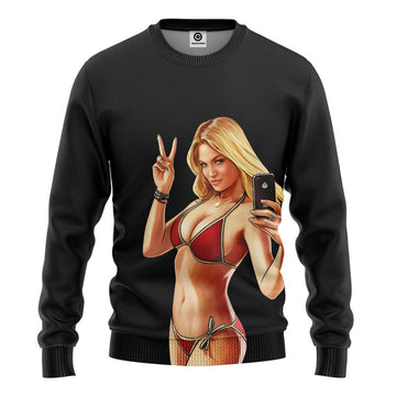 Gearhumans 3D GTA Mulher Custom Tshirt Hoodie Apparel