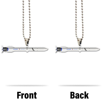 Gearhumans 3D Amazon Blue Origin New Glenn Spaceship Custom Car Hanging