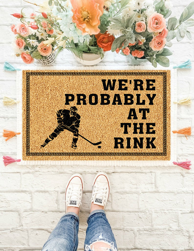 Gearhumans We Are Probably At The Rink Hockey- Doormat