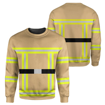 Gearhumans Yellow Firefighter - 3D All Over Printed Shirt