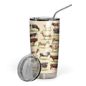 Gearhuman 3D Types Of Cows Tumbler