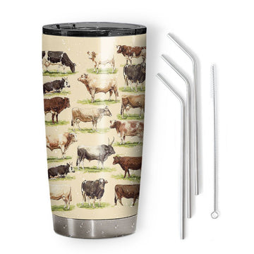 Gearhuman 3D Types Of Cows Tumbler