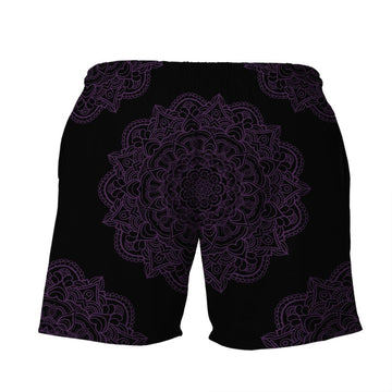 Gearhuman 3D Mandala Purple Dragon Shorts