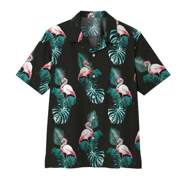 Gearhuman 3D Floral Flamingo Hawaii Shirt