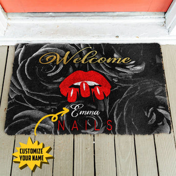 Gearhuman 3D Welcome Nail Salon Custom Name Doormat