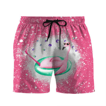 Gearhuman 3D Twinkle Pink Flamingo Shorts