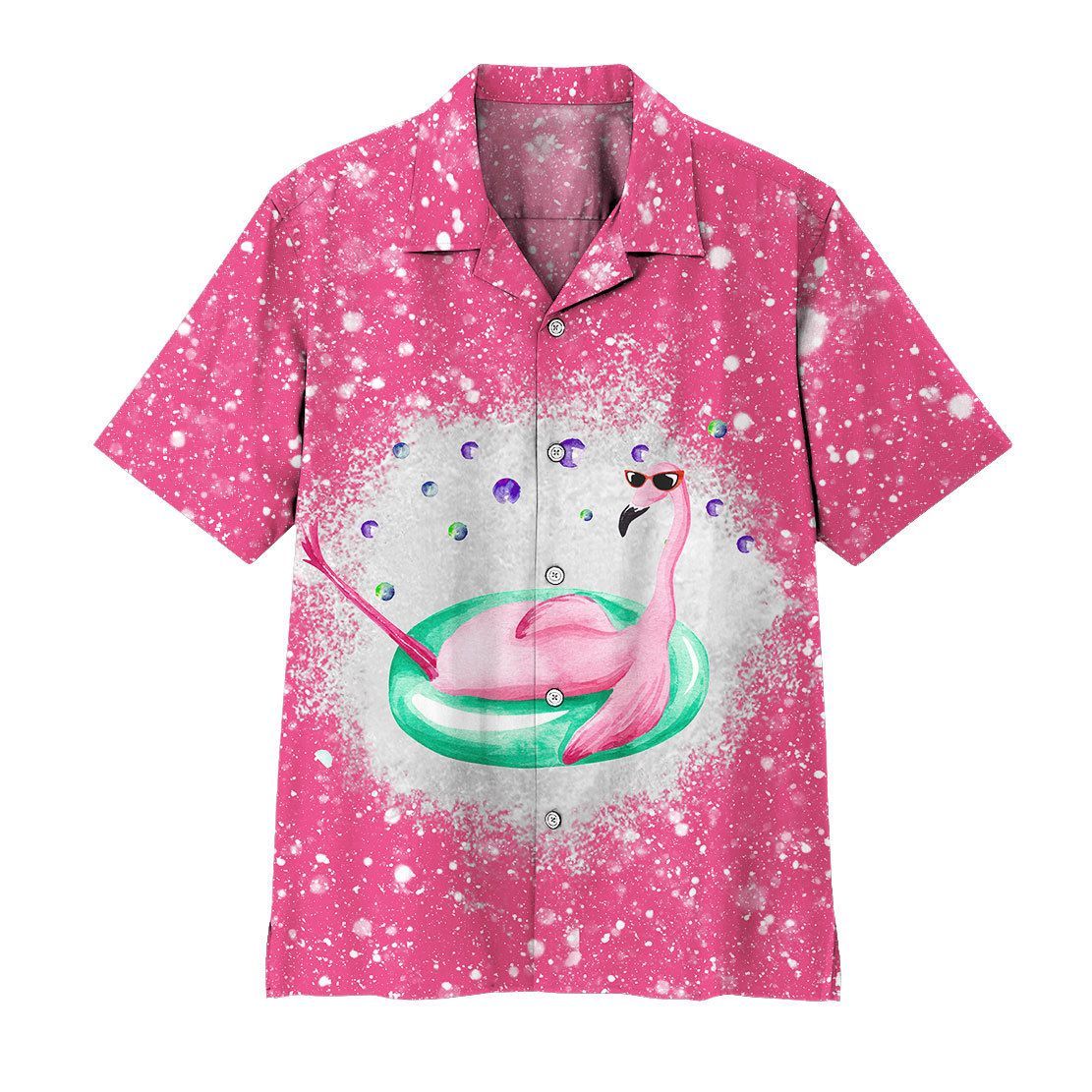 Gearhuman 3D Twinkle Pink Flamingo Hawaii Shirt