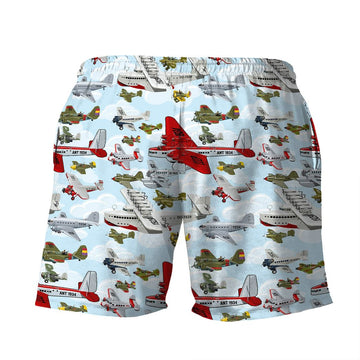 Gearhuman 3D Aircraft Pattern Shorts