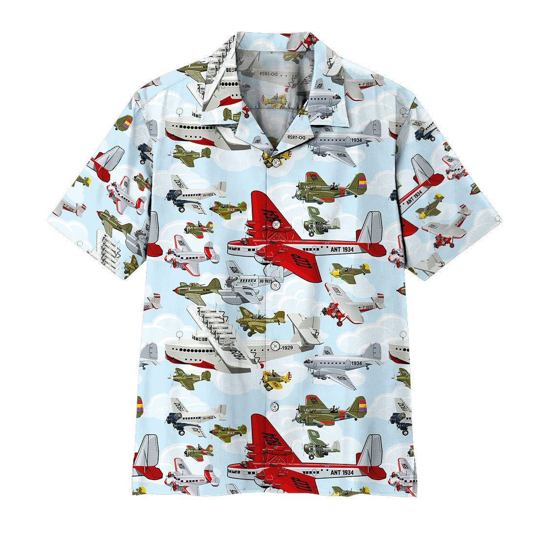 Gearhuman 3D Aircraft Pattern Hawaii Shirt