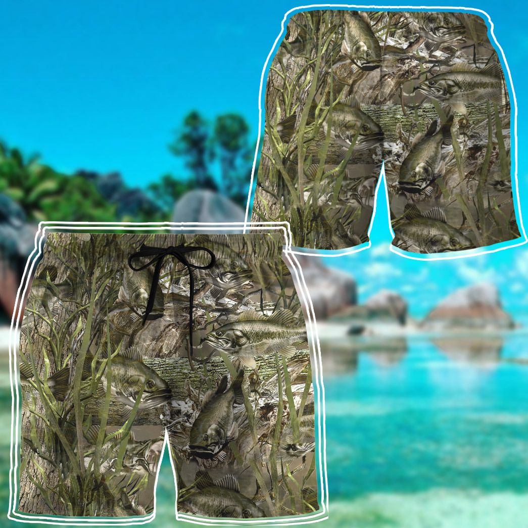 Gearhuman 3D Camo Fishing Shorts, Beach Shorts / 4XL Mens Swimwear, Short Pants, Swim Trunks