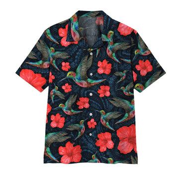 Gearhuman 3D Paisley Hummingbird Hawaii Shirt