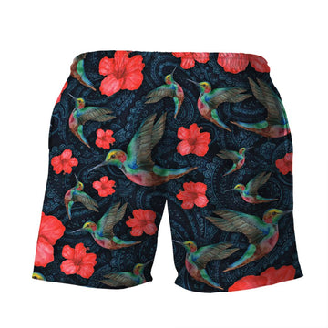 Gearhuman 3D Paisley Humming Bird Shorts