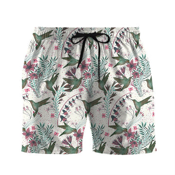 Gearhuman 3D Hummingbird With Columbine Flower Shorts