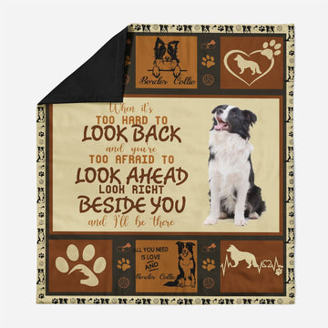 Gearhuman 3D Border Collie Will Be There Quilt