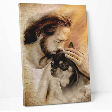 Gearhuman 3D God And His Chihuahua Canvas