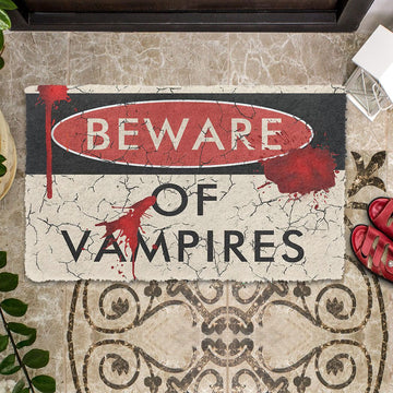 Gearhuman 3D Beware Of Vampires Doormat