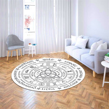 Gearhuman 3D Pagan Wheel Of The Year Round Rug