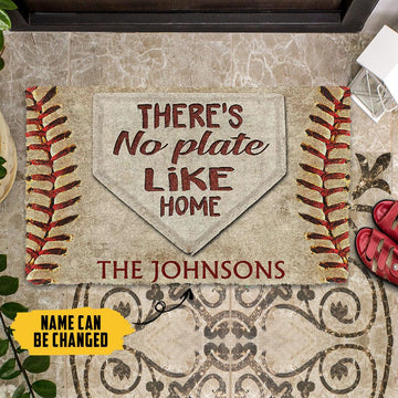 Gearhuman 3D There's No Plate Like Home Custom Name Doormat