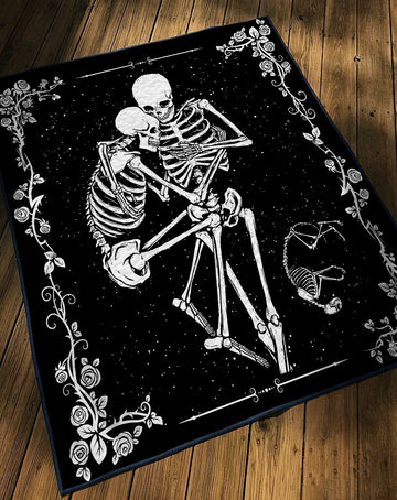 Gearhuman 3D Skeleton Couple Quilt
