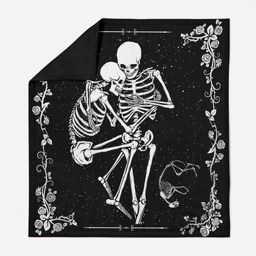 Gearhuman 3D Skeleton Couple Quilt