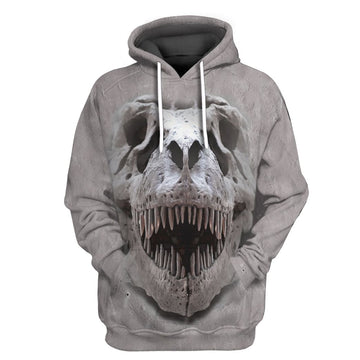 Gearhuman 3D T-rex Skull Tshirt Hoodie Apparel