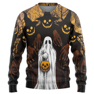 Gearhuman 3D Ghost And Jack-O'-Lantern Tshirt Hoodie Apparel