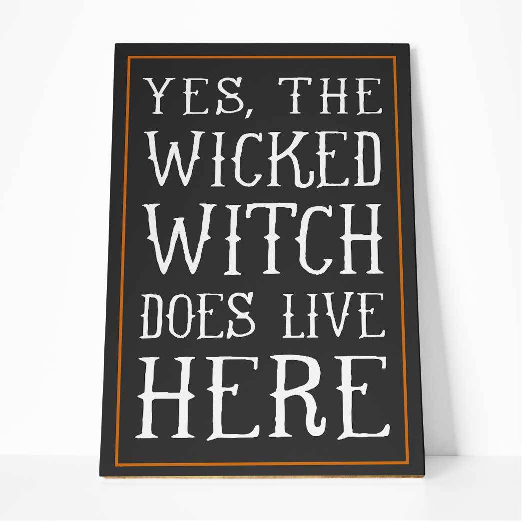 Gearhuman 3D Wicked Witch Does Live Here Canvas