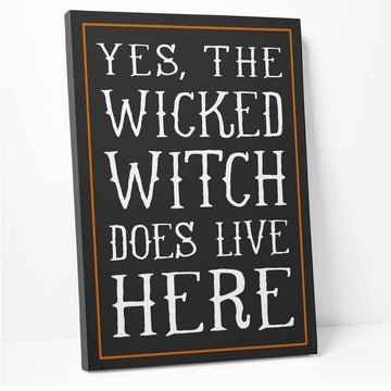 Gearhuman 3D Wicked Witch Does Live Here Canvas