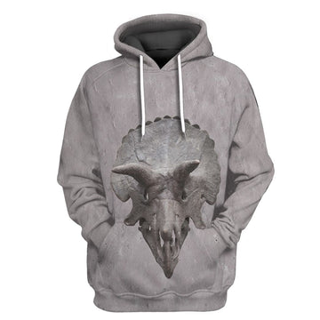 Gearhuman 3D Triceratop Skull Tshirt Hoodie Apparel