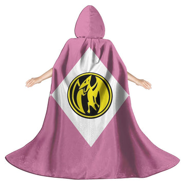 Gearhumans 3D Pink Ranger Custom Hooded Cloak