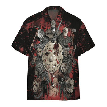 Gearhumans 3D Jason Horror Custom Name Short Sleeve Shirt