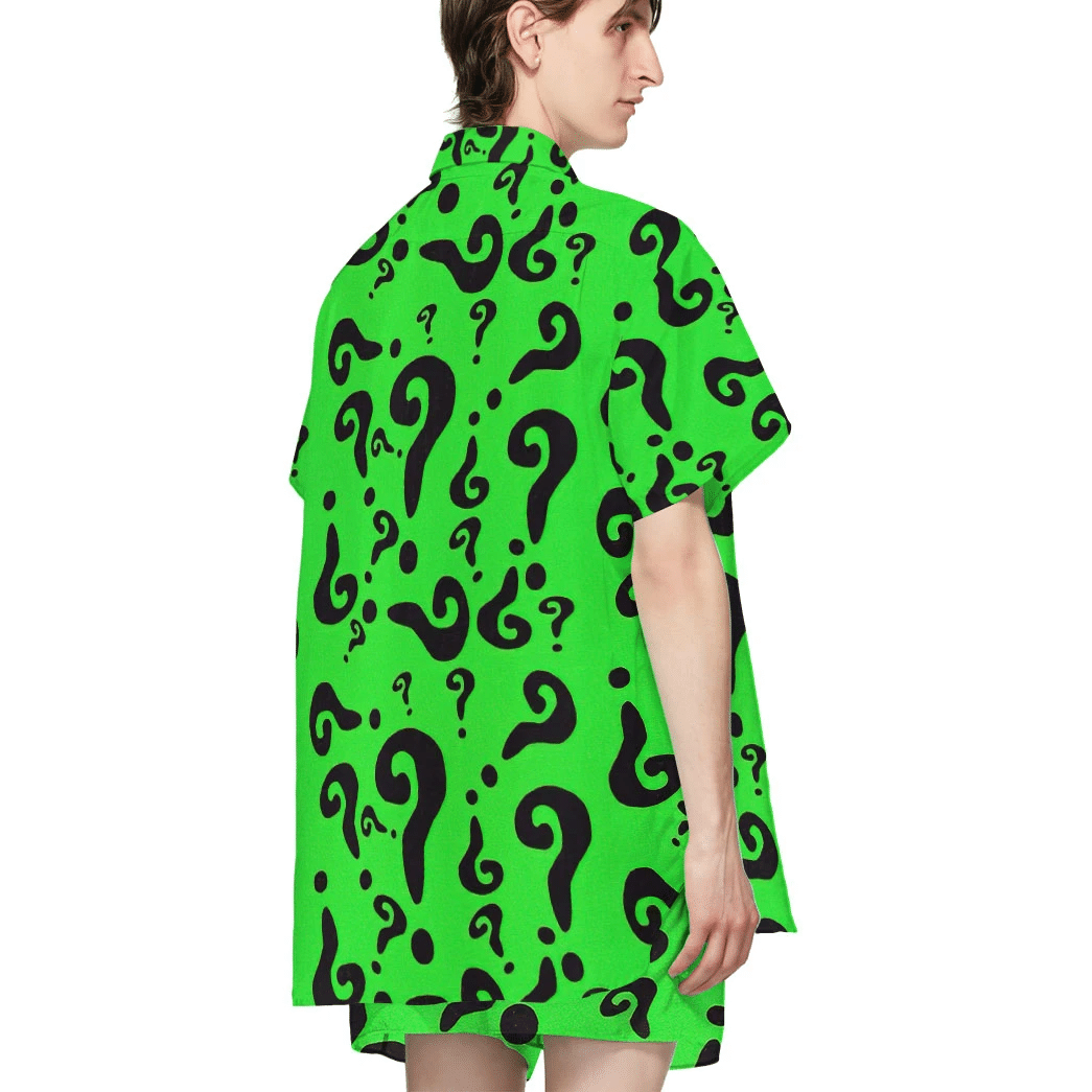 riddler dress shirt The Riddler Costume DC Comics T-Shirt Mens 2XL T-shirts
